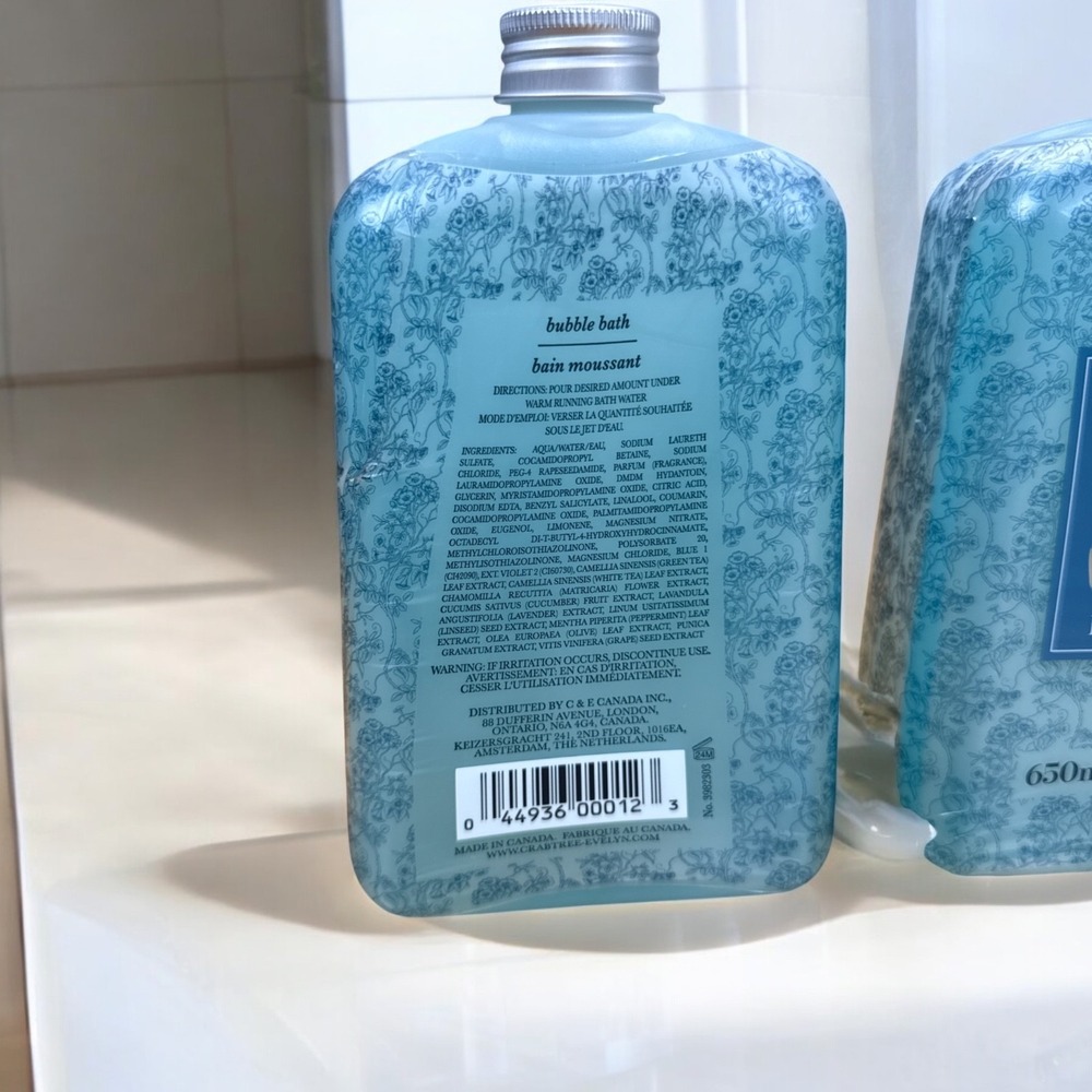 Crabtree & Evelyn Bubble Bath Lot 4x 22oz Nantucket Briar Verbena Lavender NIB - Picture 4 of 5